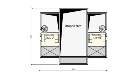 Поэтажный план второго этажа проекта ПБ-175